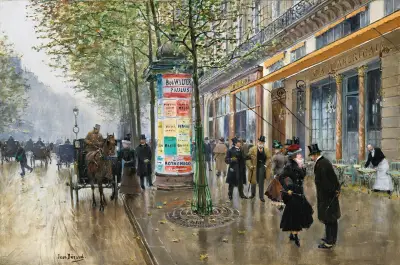 Les Grands Boulevards (Café Américain) av Jean Béraud