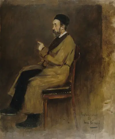 Porträtt av Jean-Jacques Weiss (1827–1891), redaktör på 'Journal des débats' av Jean Béraud