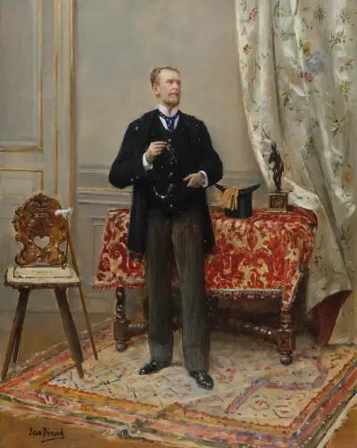 Portrait d’Edmond Taigny (1828-1906), historien et collectionneur av Jean Béraud