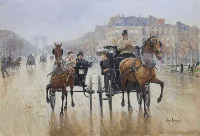 Rond-Point des Champs-Élysées av Jean Béraud