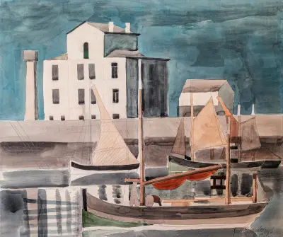 Oostendes hamn av Jean Brusselmans