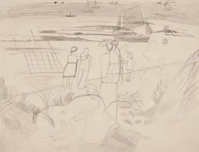 Havet, vågbrytaren, dynerna av Jean Brusselmans