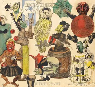 Les compagnons de l art. De Kunstknechten av Jean Brusselmans