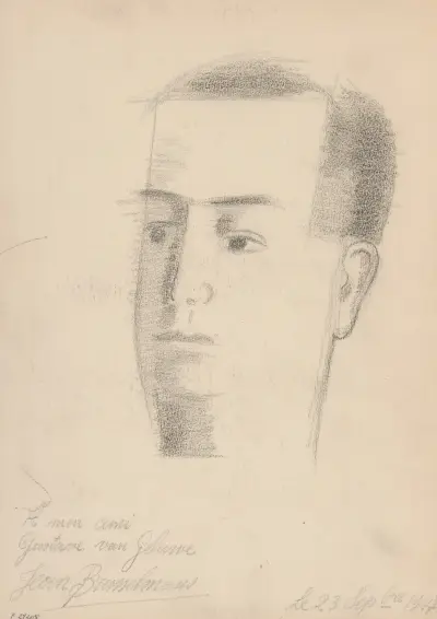 Porträtt av Gustave Van Geluwe av Jean Brusselmans