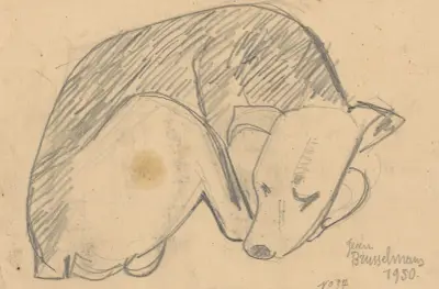 Sovande hund av Jean Brusselmans