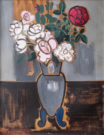 Stilleben med rosor av Jean Brusselmans