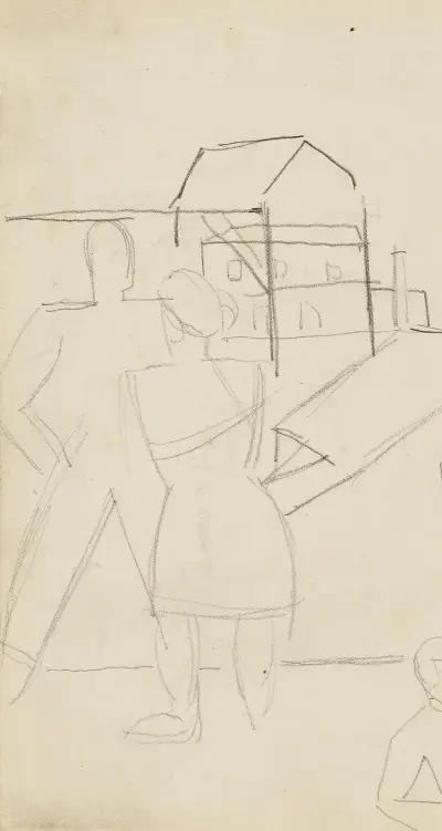 Studie av figur 2 av Jean Brusselmans