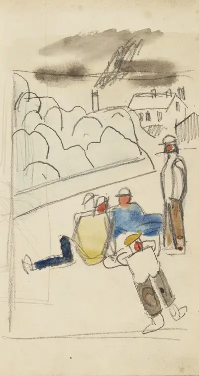 Studie av figur av Jean Brusselmans