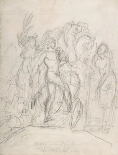 Mars Crowned by Victory and Listening to Moderation av Antoine-Jean Gros