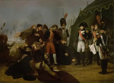 Napoleon accepts the surrender of Madrid, 4 December 1808 av Antoine-Jean Gros