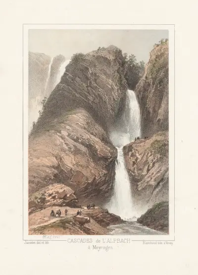 Cascades de l’Alpbach à Meyringen av Jean Jacottet