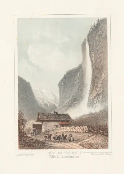 Fallet vid Staubbach, Lauterbrunnendalen av Jean Jacottet