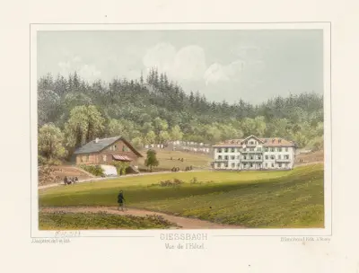 Giessbach Vue de l’Hôtel av Jean Jacottet