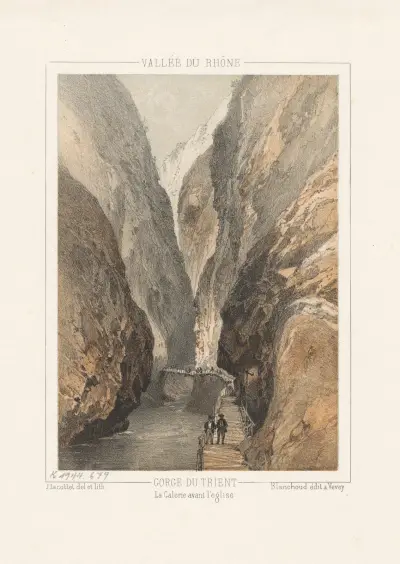 Gorge du Trient La Galerie avant l’eglise av Jean Jacottet