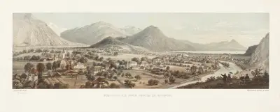Interlaken, vy från Hohbühl av Jean Jacottet