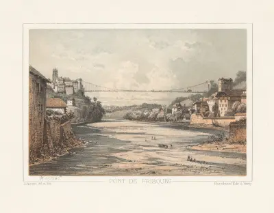 Pont de Fribourg av Jean Jacottet