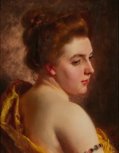 White Shoulders av Gustave Jean Jacquet