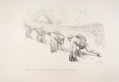 Boules de son…patates…singe…pinard…gniaule…colis et babillardes- – les hommes de soupes av Jean Veber