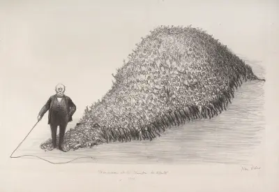 Clemenceau à la Chambre des députés – le dompteur ou la Chambrière av Jean Veber