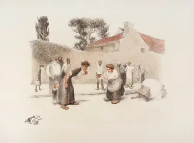 La Dispute au village av Jean Veber
