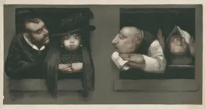 Herr och fru Lhomme. Fönstren av Jean Veber