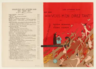 Vous m’en direz tant! – projet de couverture du livre de Tristan Bernard et Pierre Veber av Jean Veber