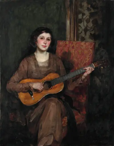 Portrait of Florence Shannon, the artist’s wife av James Jebusa Shannon
