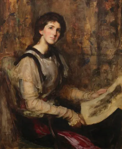 Portrait of Mrs Senior (née Hammersley) (1864-1943) av James Jebusa Shannon