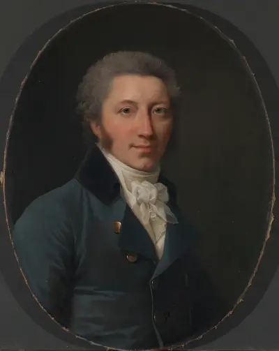 Portrait of a man av Jens Juel