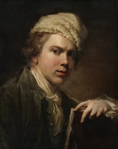 Self-portrait with Portfolio von Jens Juel