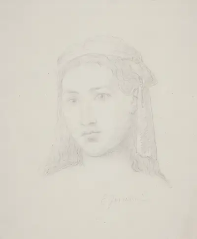 Kvindehoved av Elisabeth Jerichau Baumann
