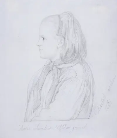 Marie Jerichau 10½ år gammel av Elisabeth Jerichau Baumann