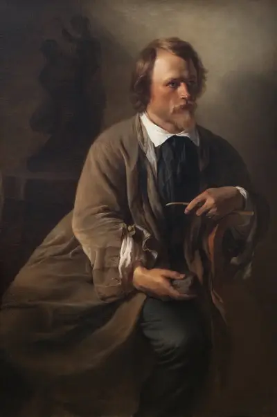 The Sculptor Jens Adolf Jerichau, the Artist’s Husband av Elisabeth Jerichau Baumann
