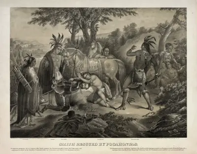 Smith räddas av Pocahontas av Henry Jerome Schile