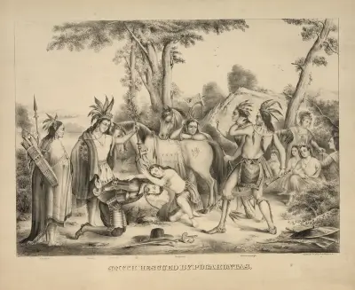 Smith räddas av Pocahontas av Henry Jerome Schile