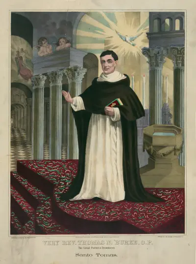 Very Rev. Thomas N. Burke, O.P. – the great patriot & Dominican – Santo Tomas av Henry Jerome Schile