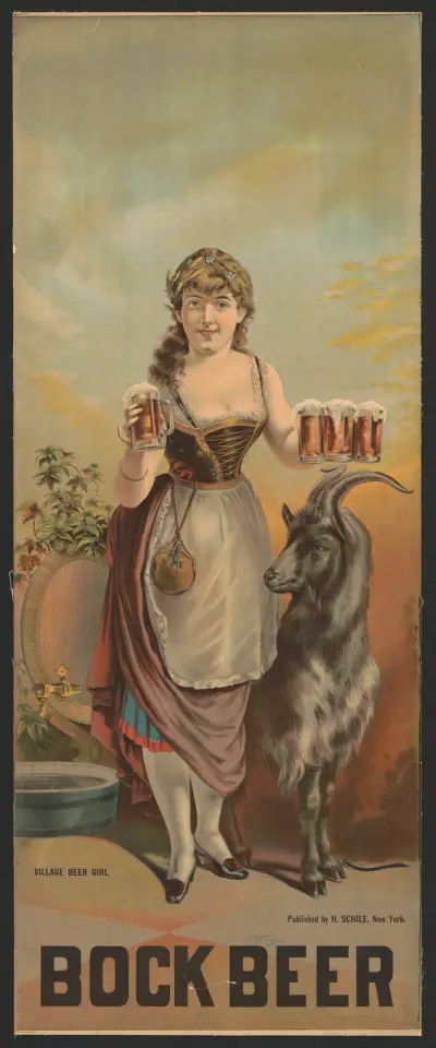 Village beer girl, bock beer av Henry Jerome Schile