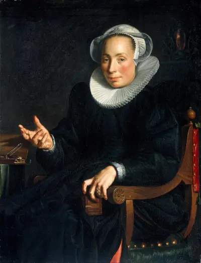 Portrait Of Christina Wtewael Van Halen av Joachim Wtewael