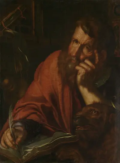 The Evangelist Saint Mark av Joachim Wtewael