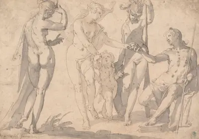The Judgment of Paris, 1615 av Joachim Wtewael