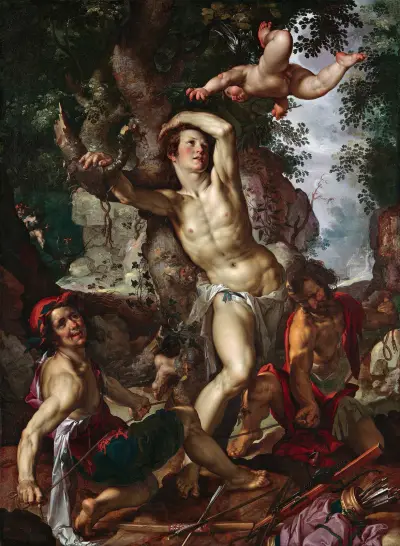 The Martyrdom Of Saint Sebastian av Joachim Wtewael