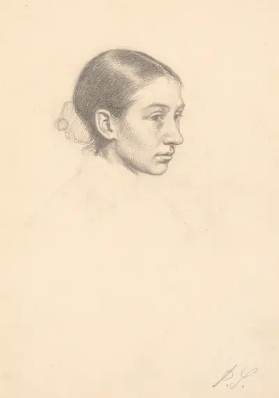 Portræt af Suzette Kathrine Skovgaard (gift Holten) av Joakim Skovgaard
