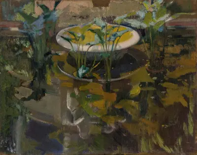 Jardin De La Casa Sorolla; Reflejo En ‘Fuente De Las Confidencias’ (Garden At The Artist’S House; Reflections In The Fountain Of Confidences) av Joaquín Sorolla