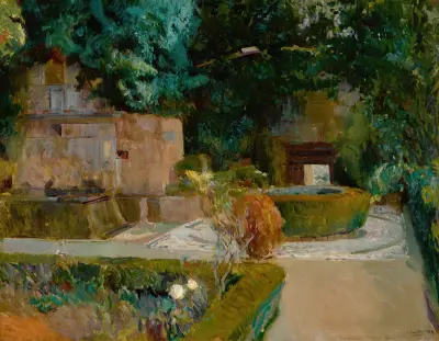 Jardín De Los Adarves, Alhambra, Granada av Joaquín Sorolla