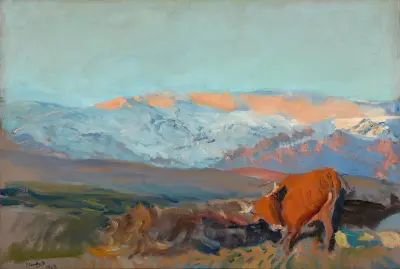 Las Zorreras. Sierra De Guadarrama av Joaquín Sorolla