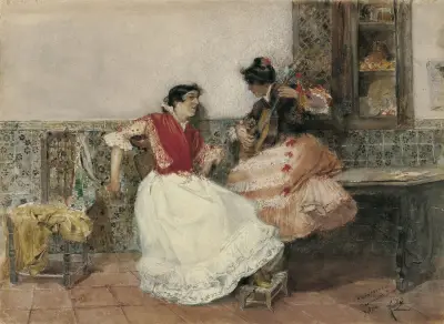 Playing the Guitar av Joaquín Sorolla
