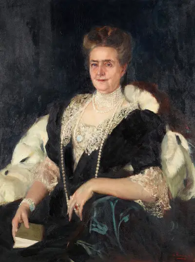 Portrait of Frances Tracy Morgan av Joaquín Sorolla