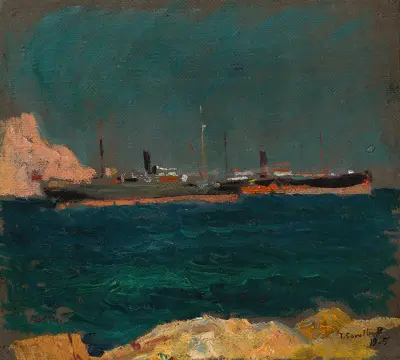 Puerto de Jávea av Joaquín Sorolla