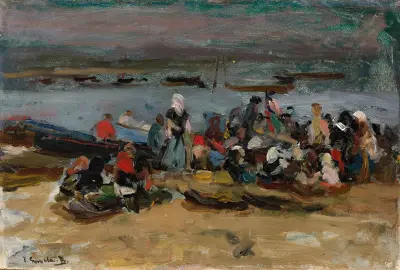 Ría de Asturias. Las Carboneras (At the Estuary, Asturias) av Joaquín Sorolla