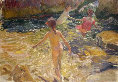 The Bath, Jávea av Joaquín Sorolla